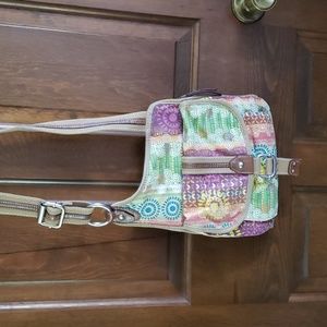 Fossil Fabric Crossbody EUC